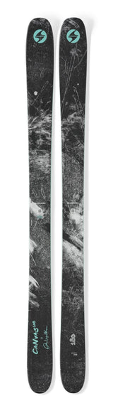 Blizzard Canvas 108 skis pair black white abstract graphic teal logo 180cm