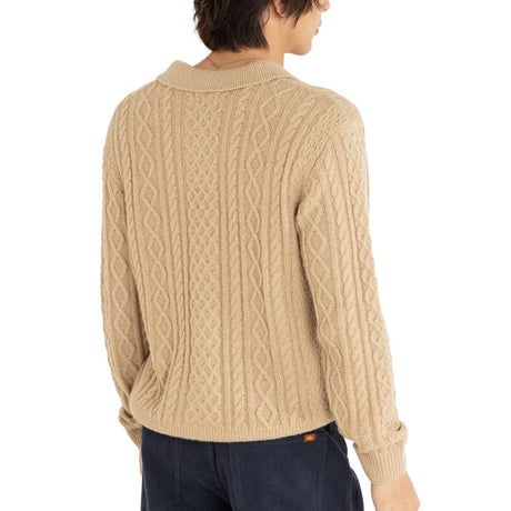 Rhythm Men's Mohair Quarter Zip Fisherman Knit