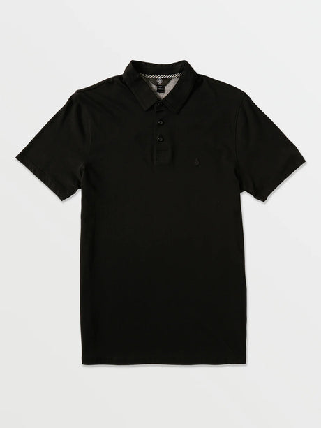 Volcom Mens Wowzer Polo Short Sleeve Shirt - Black