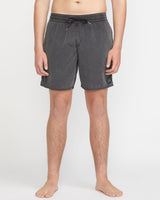 Volcom Men's Center Elastic Waist Trunk 17"