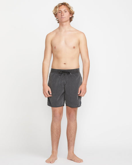 Volcom Men's Center Elastic Waist Trunk 17"