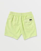Volcom Men's Center Elastic Waist Trunk 17"