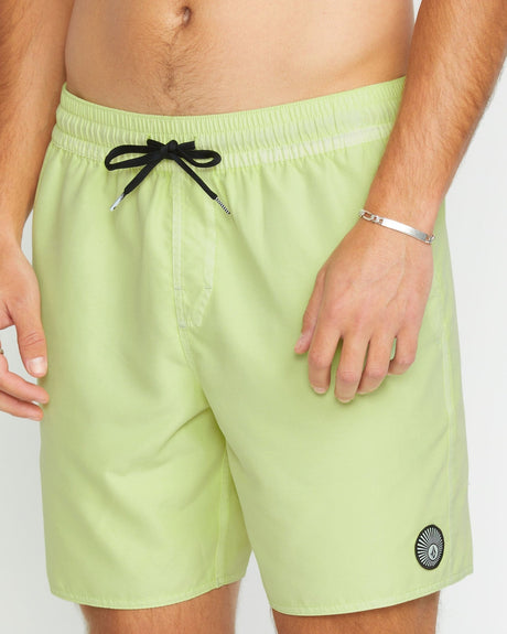 Volcom Men's Center Elastic Waist Trunk 17"