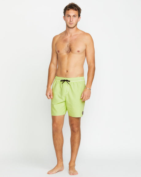Volcom Men's Center Elastic Waist Trunk 17"