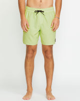 Volcom Men's Center Elastic Waist Trunk 17"