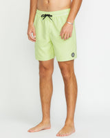 Volcom Men's Center Elastic Waist Trunk 17"