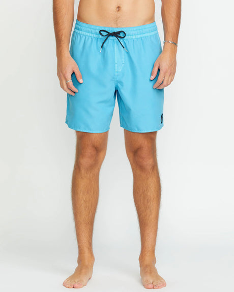 Volcom Men's Center Elastic Waist Trunk 17"