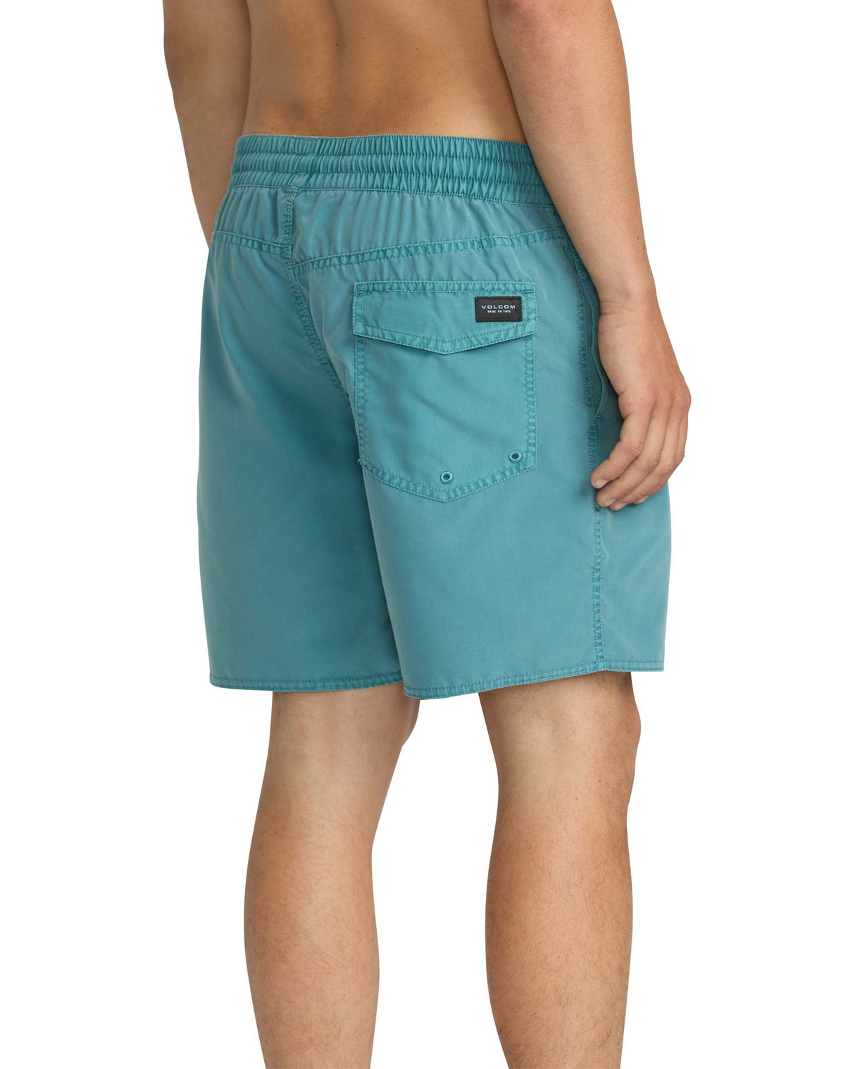 Volcom Men's Center Elastic Waist Trunk 17"