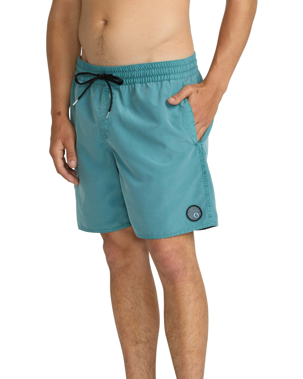 Volcom Men's Center Elastic Waist Trunk 17"