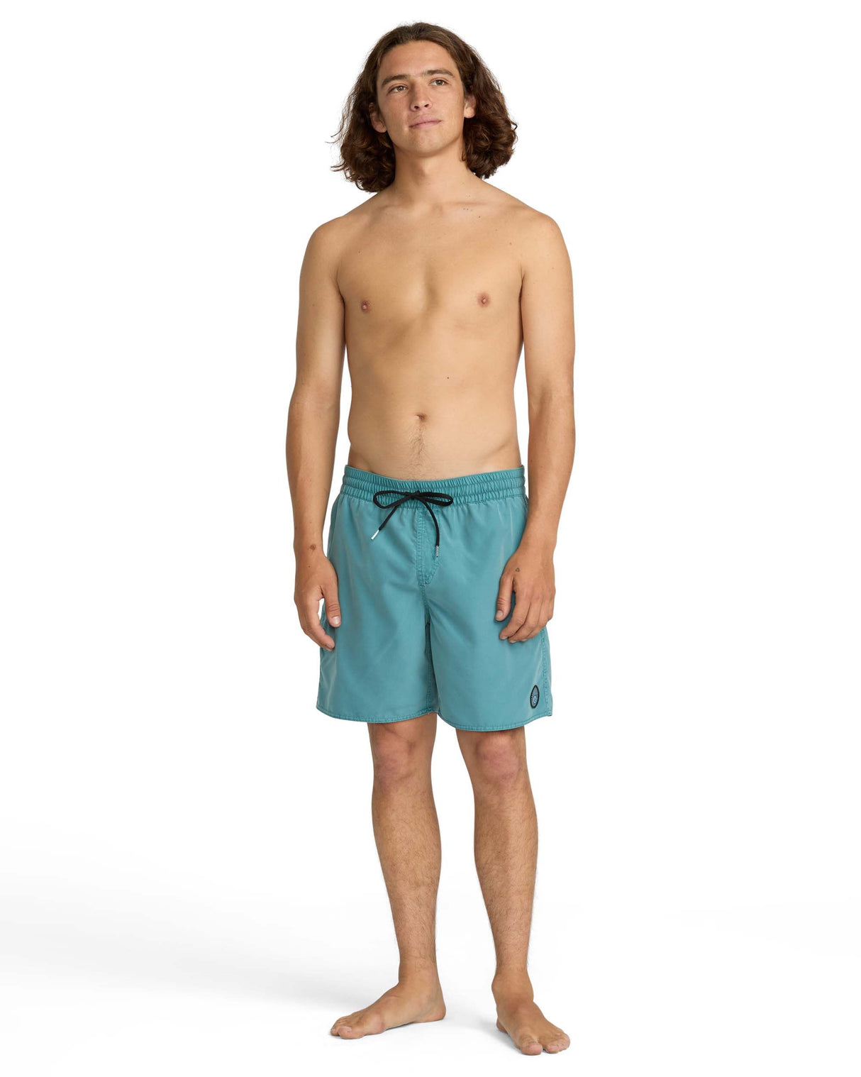 Volcom Men's Center Elastic Waist Trunk 17"