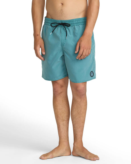 Volcom Men's Center Elastic Waist Trunk 17"