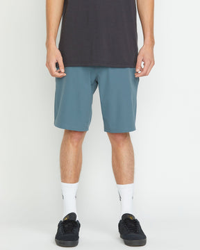 Volcom men's slate blue hybrid shorts 20 inch inseam with clean finish