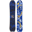 Armada Sicko snowboard top and base views, blue graphic with white hand design