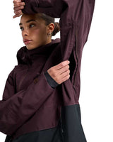 Women's two-tone relaxed anorak jacket with underarm ventilation zip and hood
