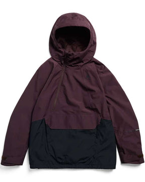 Burton women's two-tone pullover anorak with hood and half-zip chest closure