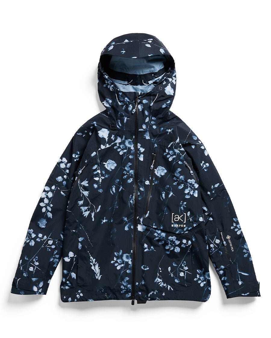Burton AK Cyclic Gore-Tex women's snowboard jacket with hood and floral print pattern