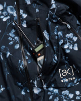 Burton ak Cyclic Gore-Tex 2L women's jacket pocket detail with radio walkie-talkie stored inside