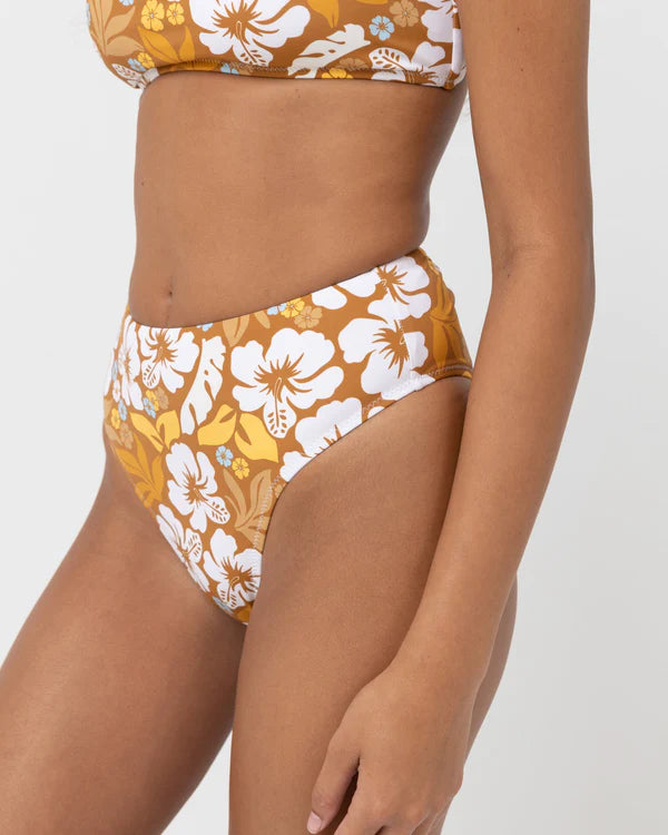 Rhythm Pacific Floral Hi Waist Pant - Golden