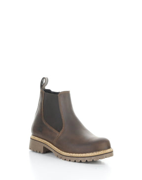 Bos & Co Camden dark brown leather Chelsea ankle boot with lugged sole