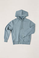 Rhythm men's classic fleece pullover hoodie in dusty blue with drawstring