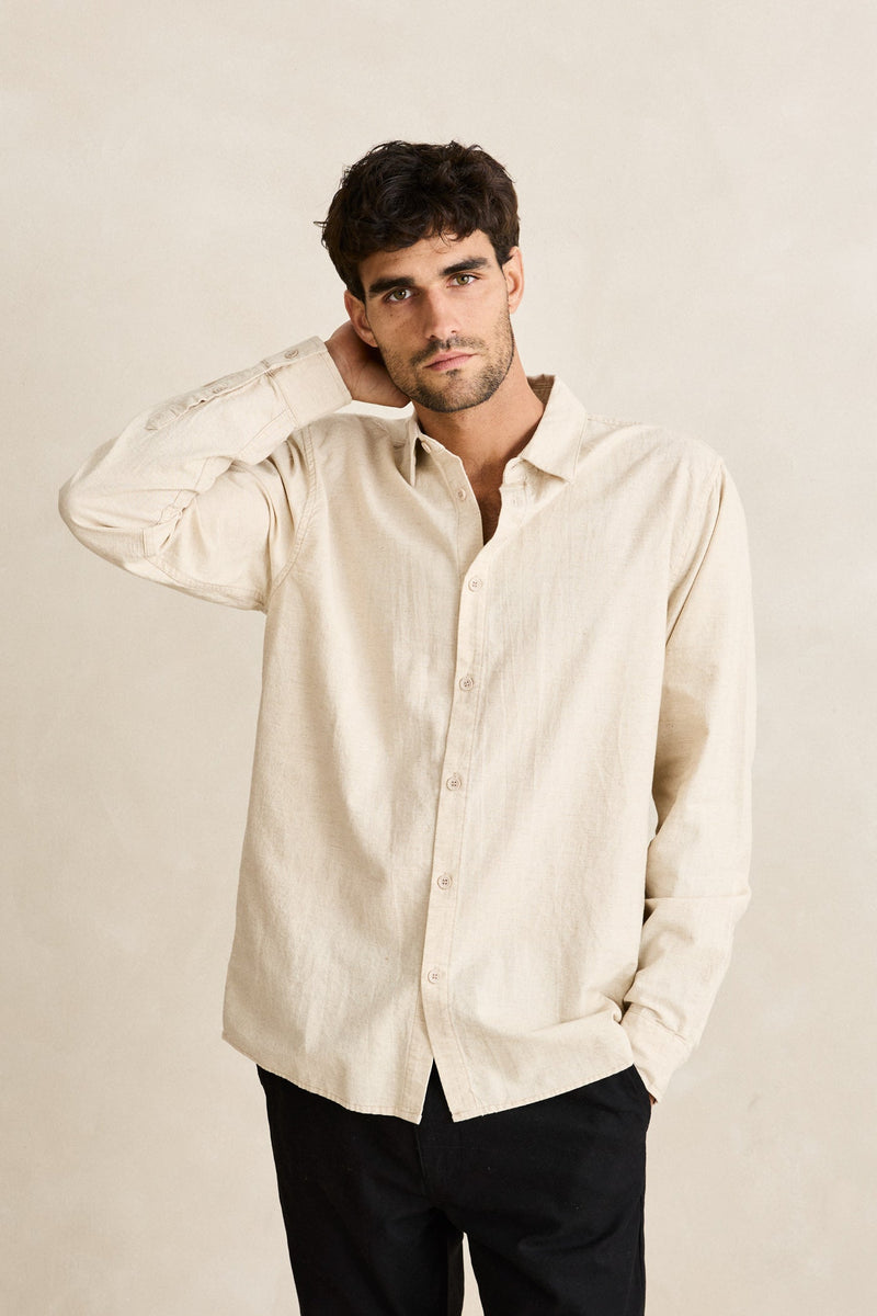 Rhythm Classic Linen LS Shirt