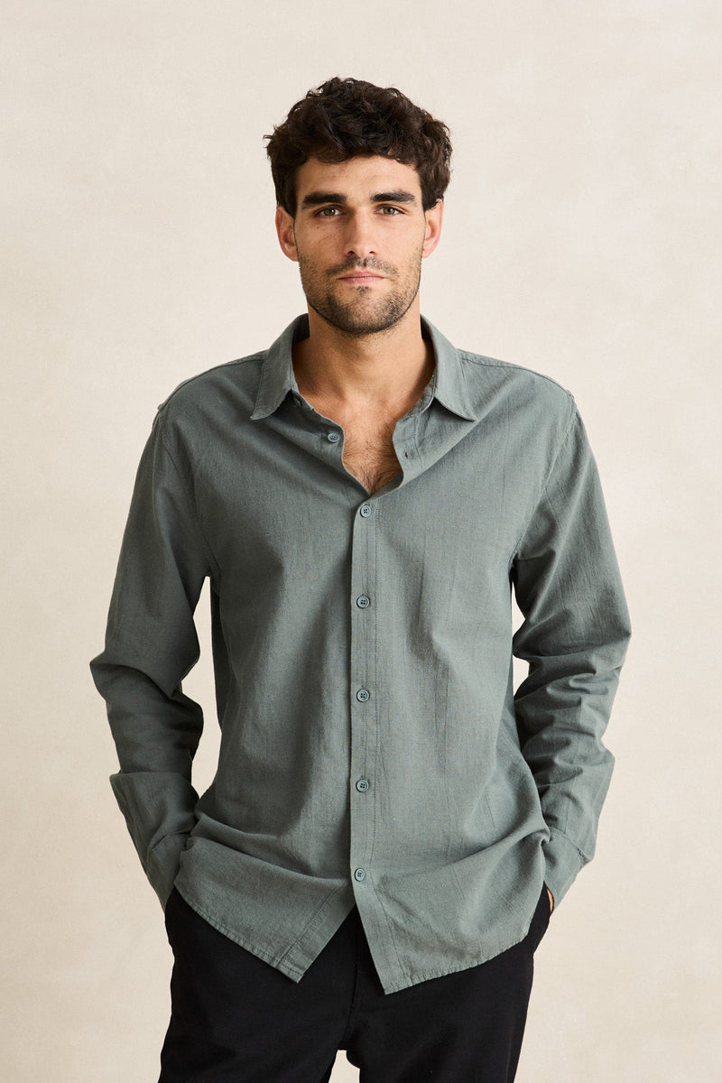Rhythm Classic Linen LS Shirt