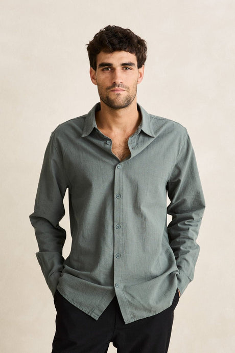 Rhythm Classic Linen LS Shirt