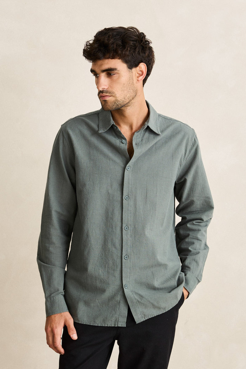 Rhythm Classic Linen LS Shirt