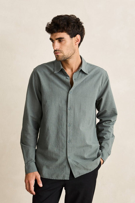 Rhythm Classic Linen LS Shirt