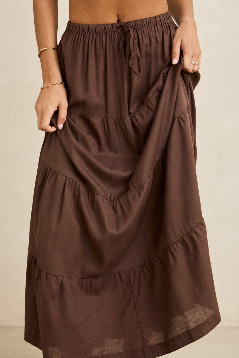 Rhythm Classic Tiered Maxi Skirt