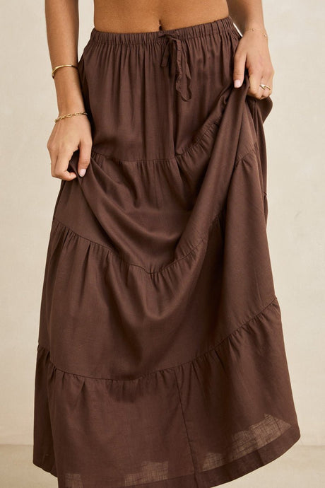 Rhythm Classic Tiered Maxi Skirt