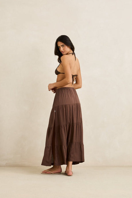 Rhythm Classic Tiered Maxi Skirt