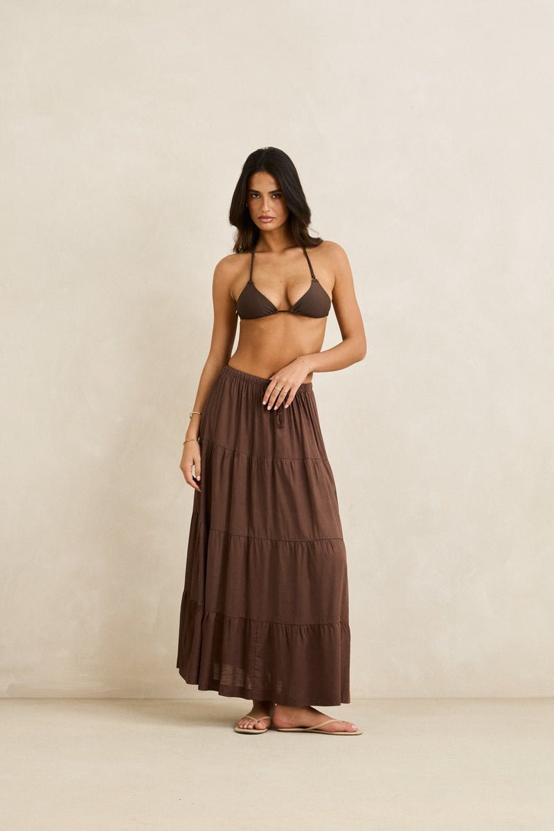 Rhythm Classic Tiered Maxi Skirt
