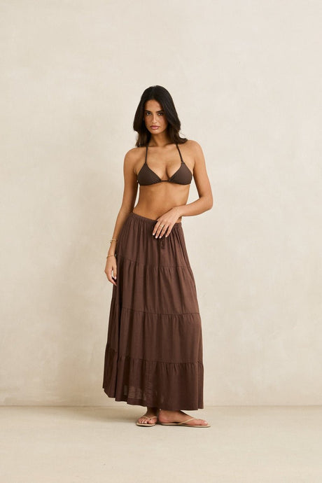 Rhythm Classic Tiered Maxi Skirt