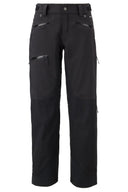 Flylow Women's Donna Shell Pant in black with zippered pockets and articulated knees