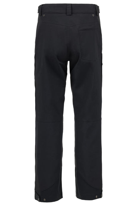 Flylow men's technical ski pant with back pocket, belt loops, and snap cuffs