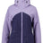 Flylow women's ski jacket with color-block design, hood, and multiple zip pockets