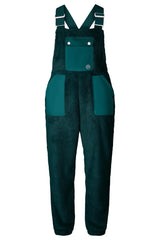 Flylow women's sherpa fleece bib overalls with adjustable straps and front pockets
