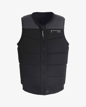 Follow mens Section impact vest in black and dark grey with YKK zipper front