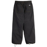 Autumn men's relaxed fit pants with elastic waist, back patch pockets, and ankle drawstrings