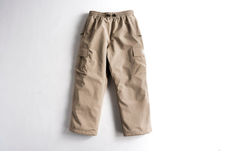 Autumn men's relaxed fit cargo pants with side pockets and elastic drawstring waist