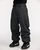 Volcom men's black shell snow pants with relaxed fit and Vans snowboard boots