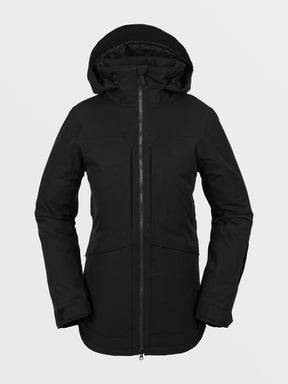 Volcom women's hooded snowboard jacket with front zip and side pockets