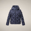 Save The Duck Dalea quilted hooded puffer jacket with diamond stitching pattern and front zipper