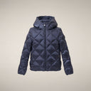 Save The Duck Dalea quilted hooded puffer jacket with diamond stitching pattern and front zipper