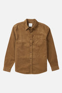 Katin Granada tan corduroy long sleeve button-up shirt with chest pocket