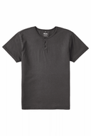 Katin Mesa Henley Tee in dark charcoal gray with three-button placket
