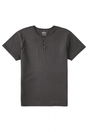 Katin Mesa Henley Tee in dark charcoal gray with three-button placket