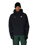 686 men's pullover hoody with hood, chest logo, and zippered hand pockets