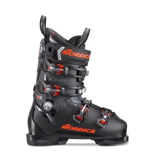 Nordica Cruise 120 alpine ski boot with four buckle closure system on white background
